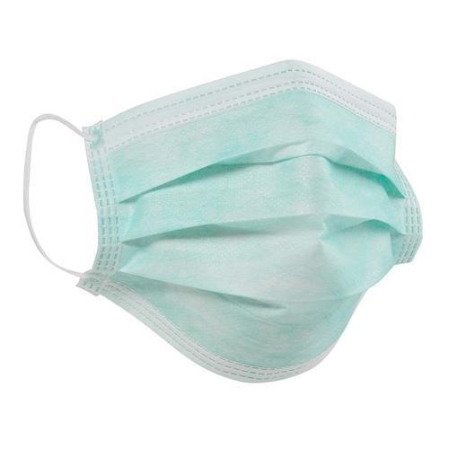 For Safety Purpose Comfortable Green 3 Ply Non-Woven Disposable Face Mask 