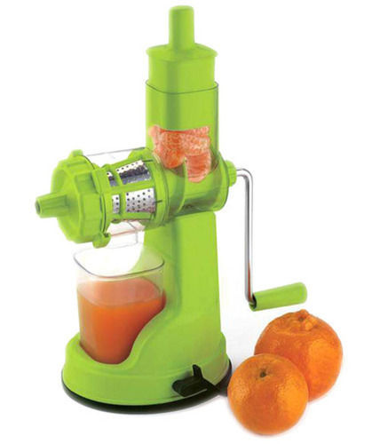 Green Color Plastic Hand Juicer With Metal Blades