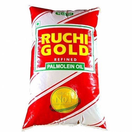 Nutritious And Natural Refined Ruchi Gold Palmolein Oil, Packets Of 1 Liter