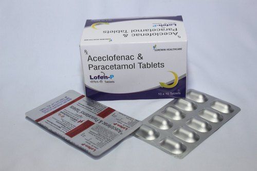 Medicine Grade Pharmaceutical Allopathic Aceclofenac Paracetamol Tablets