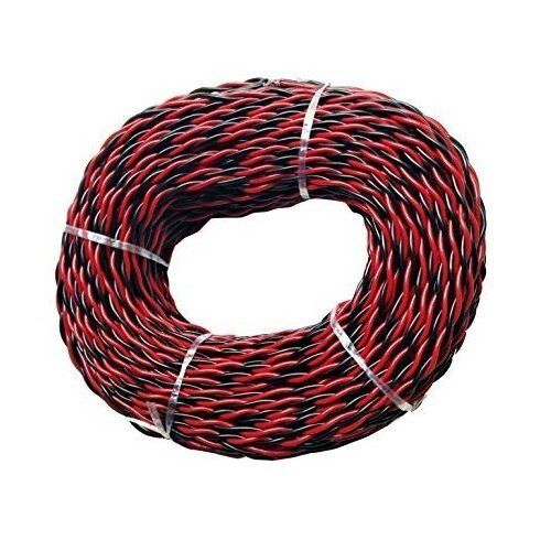 Red And Black Pvc Twin Twisted Wire, 90 M