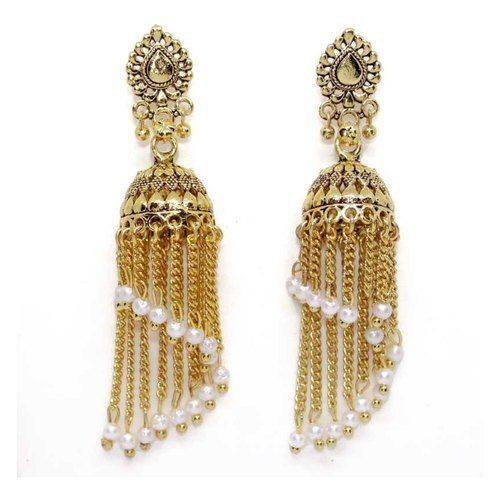 Traditional Wear Antique Stone Loaded Attractive Look Golden Artificial ...
