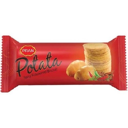 100 % Vegetarian Round Pran Potato Spicy Flavored Biscuits Age Group: Adult