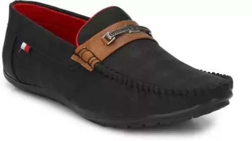 8 Inch Size Comfortable Black Casual Wear Men Leather Loafer Shoes