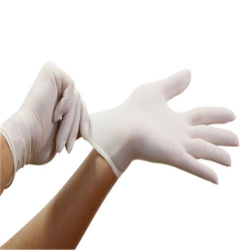 Plastic Anti-Slip Flexy Disposable Light Weight White Surgical Gloves For Hospitals