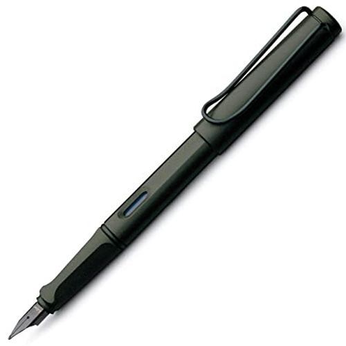 Black Matte With Vintage Safari Design Chrome-Plated Fountain Pens Blue Ink