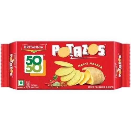 Britannia 50-50 Potazos Masti Masala Spicy Potato Flavored Crisps Namkeen Snacks
