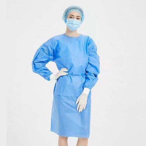 Non Woven Best Quality Safe Hygienic Superfluity Long Sleeve Blue Disposable Surgical Gown 