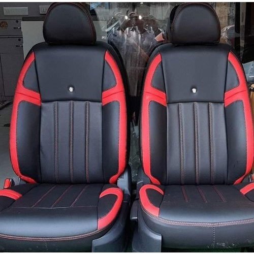 Set Of 2 Black And Red Leather Car Seat Cover For Four Wheeler at 3000.00  INR in Rudrapur