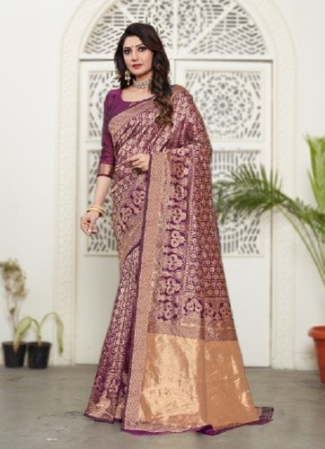 SHIV TEXTILES Party Wear Ladies Soft Silk Saree, 6.3 m (with blouse piece)
