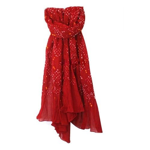 Cotton Women Comfortable Lightweight Red Designer Stoles