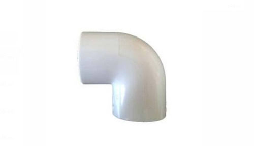 White 4Mm Thick Glossy Finish Rigid Hardness Cold Drawn Pvc 90 Degree Elbow