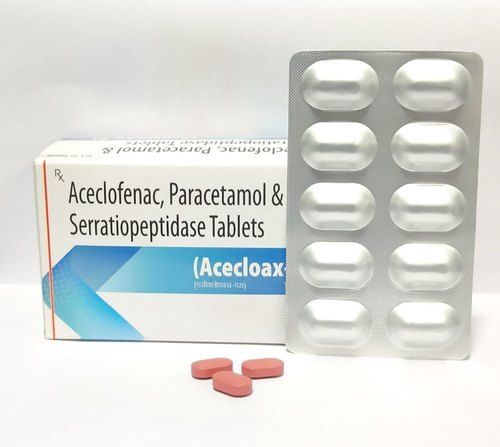 Medicine Grade Pharmaceutical Allopathic Aceclofenac Paracetamol Serratiopeptidase Tablets