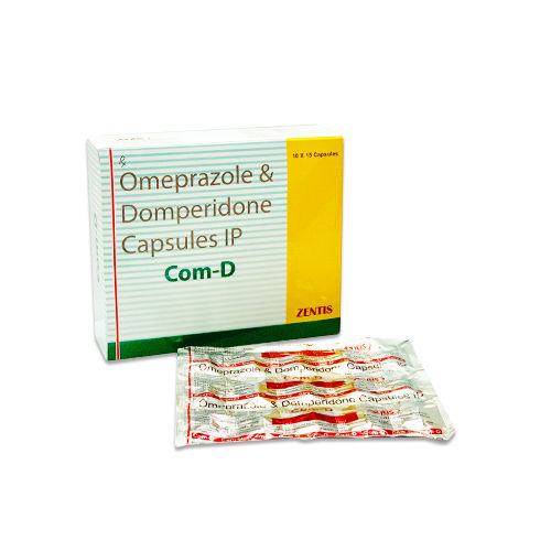 COM-D Omeprazole And Domperidone Capsules, 10x15 Alu Alu Strip