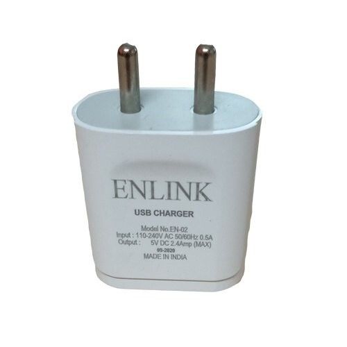 Enlink Multiport Mobile Charger Adapter With Detachable Cable And Dual Usb Ports