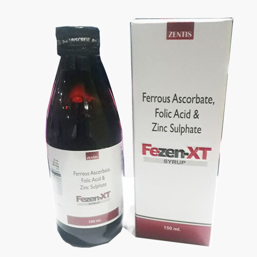 FEZEN-XT Nutritional Supplement Syrup - 150ML | Ferrous Ascorbate, Folic Acid, Zinc Sulphate, Supports Nutritional Health, Dosage as Per Physician