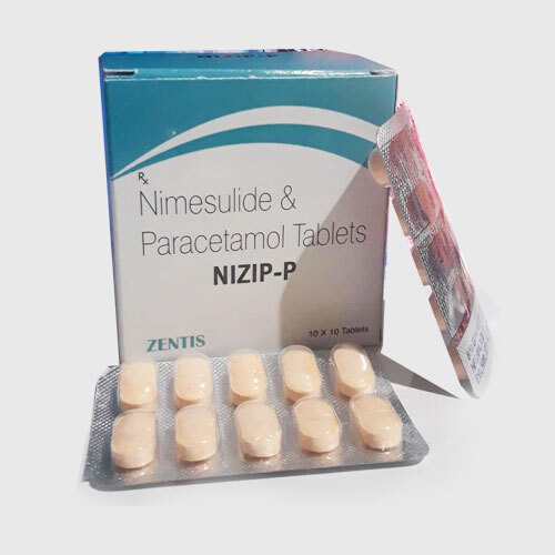 NIZIP-P Nimesulide 100mg और Paracetamol 325mg टैबलेट, 20x10 ब्लिस्टर