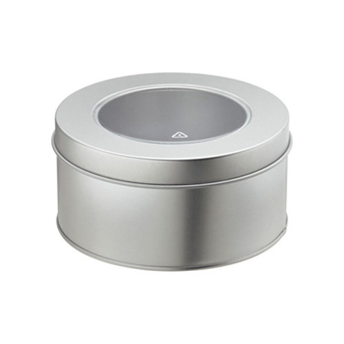 Rust Resistance And Highly Durable Round Silver Coated Tin Container Food Safety Grade: Yes