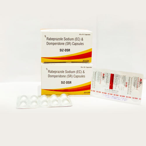 SIZ-DSR रैबेप्राजोल सोडियम और डोमपरिडोन कैप्सूल, 10x10 अलू अलू