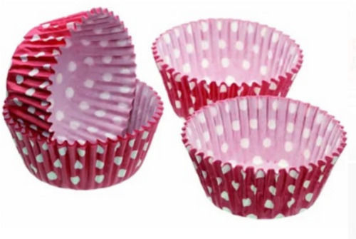 2 Inch Round Printed Disposable Paper Cake Cups, 100 Piece 