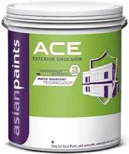 5 Liter Packaging Size 99 Percent Purity Bucket Drying Time 30 Min Asian Ace Exterior Emulsion Paint