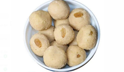 Delicious A Grade Ready To Eat Round Raisins Fried Soft Rava Laddu