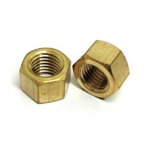 Brass Full Thread Hex Nuts - Multisizes, Golden Color | Corrosion Resistant for Industrial Use