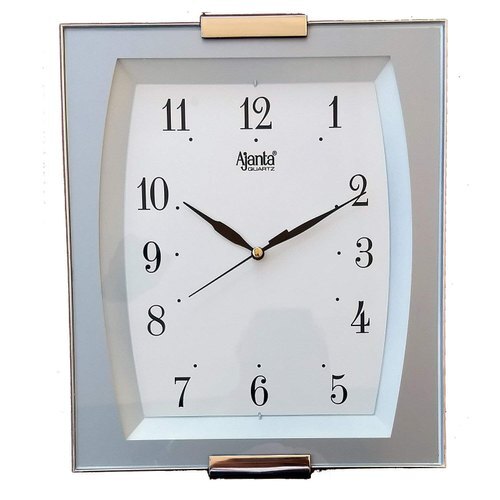 Light Weight Ajanta Abstract Wall Clock - Plastic Material, 175 mm x 175 mm x 35 mm Size, White Color | Clear Numbers, 2-Year Warranty, Elegant Design