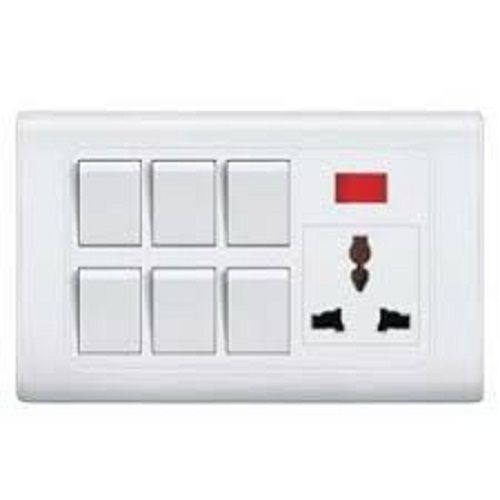 Plastic Light Weight Unbreakable White Modular Electrical Switch