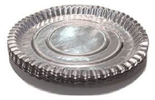 Gray Recyclable Environmental Friendly Round Silver Disposable Paper Plates 