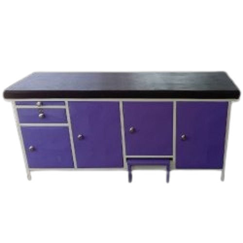 2 To 2.5 Feet Height Rectangular White And Purple Examination Table 