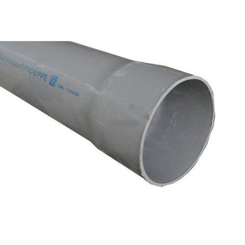 Grey 6 Meter Long 4 Mm Thick Seamless And Durable Round Pvc Pipe