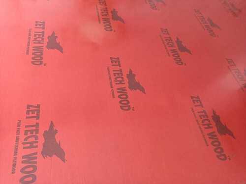 8 X 4 Feet Size 12mm Thick Rectangular Red Centring Plywood 