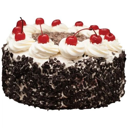 Cherry And Choco Chip Toppings Fresh Round Black Forest Cake