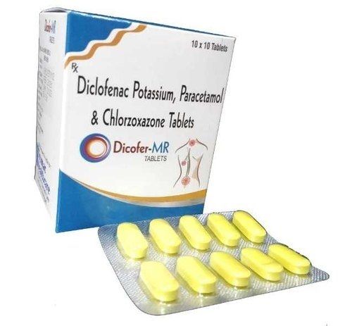 Dicofer Mr Diclofenac Potassium, Paracetamol And Chlorzoxazone Tablets Recommended For: As Per Physician Imstruction