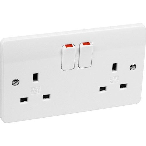 Wall Mounted White Electric Socket