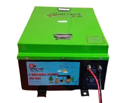 Silver And Blue High Performance Durable Material Lithium E Rickshaw Battery 