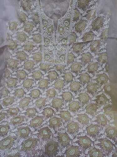 Buy Chikirpolo Lucknow Chikankari Suit Unstitched Lemon Cotton at Amazon.in