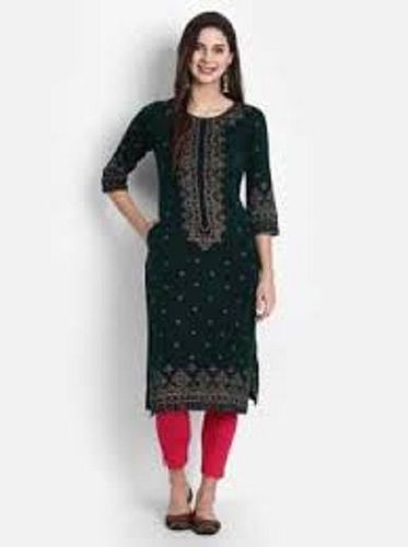 Ladies Printed Woolen Kurti