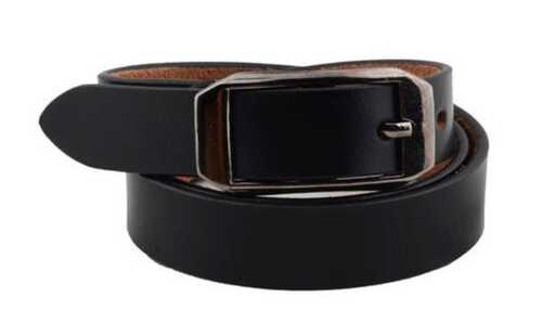 Men Fashionable Attractive Plain Formal Shiny Durable Black Leather Belt Gender: Male