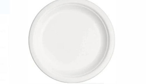 6 Inch Size Lightweight And Ecofriendly Plain White Round Disposable Paper Plate