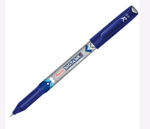 Blue 7 Inches Long 5 Mm Thick Round Plastic Body Bold Writing Gel Pen