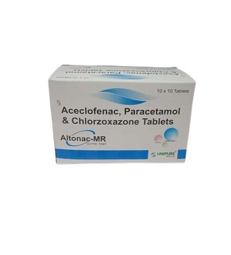 Aceclofenac, Paracetamol And Chlorzoxazone Tablets, 10x10 Tablets