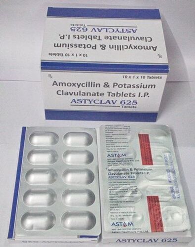 Plastic Amoxycillin & Potassium Clavulanate Tablets I.P., 10 X 1 X 10 Tablet