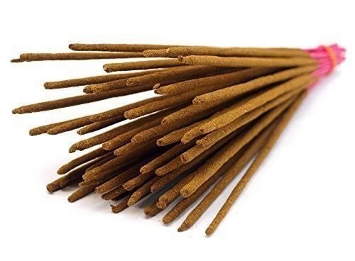Eco Friendly And Charcoal Free Aromatic Brown Natural Incense Sticks - Wood, 8 Inch Long, Brown, 3 mm Diameter, Includes Incense Holder, Eco-Friendly, Solid Form