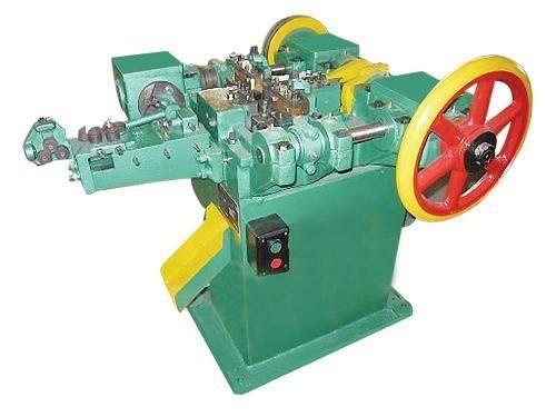 Green And Yellow Iron Automatic High Speed Wire Nail Making Machine