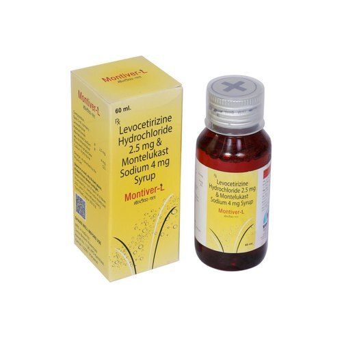 Levocetirizine Hydrochloride 2.5 Mg & Montelukast Sodium 4 Mg Syrup Montiver-L Syrup, 60ml