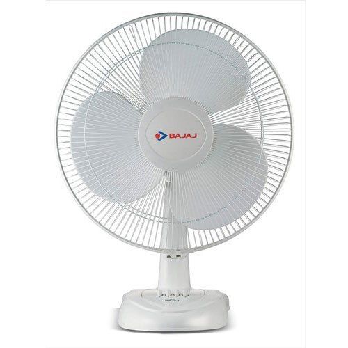 White Long Lasting Stylish Three Blades Plastic Electrical Table Fan