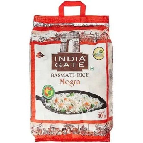 Black Pack Of 10 Kg Commonly Cultivated Long Grain India Gate White Mogra Basmati Rice