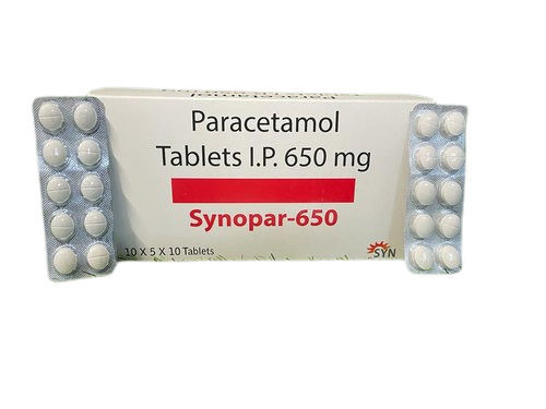 Paracetamol Tablet Ip 650mg, 10x5x10 